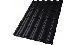Металлочерепица кредо 0,5 Satin Matt TX RAL 9005 черный