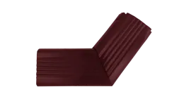 Колено трубы гофрированное боковое правое Vortex Lite 76х102мм PE RAL 3005 красное вино