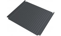 Кликфальц Double Pro Гофр Grand Line 0,45 Drap TwinColor с пленкой на замках RAL 7024 мокрый асфальт
