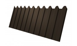 Профнастил С8A v02 фигурный Grand Line 0,5 Satin Matt с пленкой RR 32 темно-коричневый