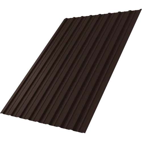 Профнастил С10A Grand Line 0,45 ПЭ матовый с пленкой RAL 8017 шоколад