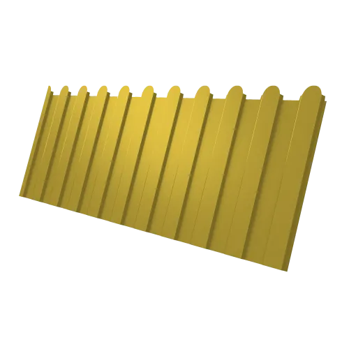 Профнастил С8A v02 фигурный Grand Line 0,45 PE с пленкой RAL 1018 цинково-желтый