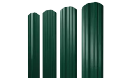 Штакетник Twin фигурный 0,45 Drap TX RAL 6005 зеленый мох