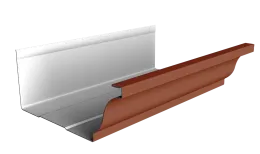 Желоб прямоугольный Vortex Проект 210мм 3м RAL 8004 терракота