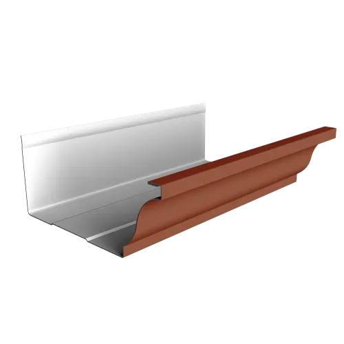 Желоб прямоугольный Vortex Проект 210мм 3м RAL 8004 терракота