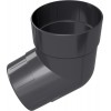 Колено трубы 45 град. Дизайн 100 ПВХ Grand Line графит (RAL 7024)