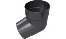 Колено трубы 45 град. Дизайн 100 ПВХ Grand Line графит (RAL 7024)