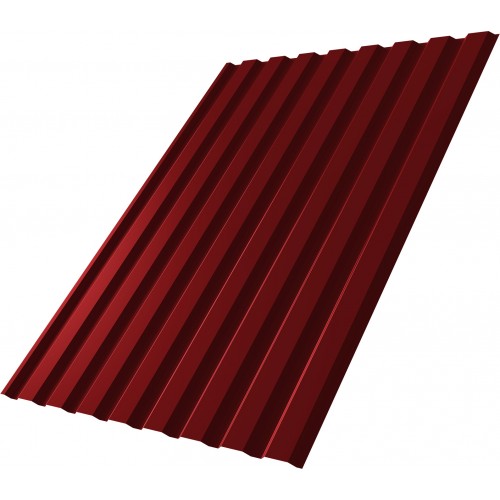 Профнастил С20A Grand Line 0,5 Satin с пленкой RAL 3011 коричнево-красный