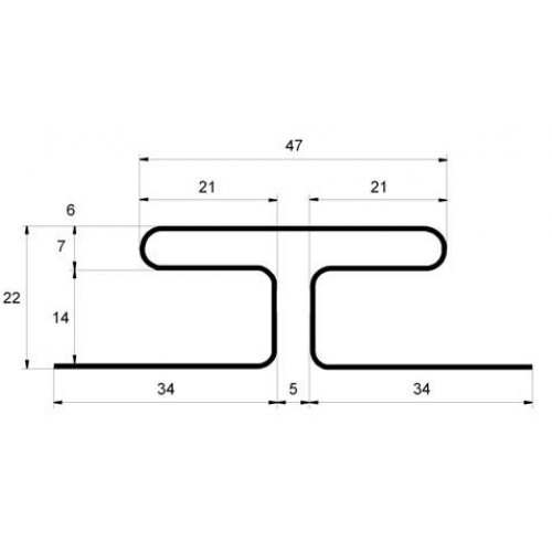 Профиль H соединительный Grand Line Standart бежевый (3,0м)