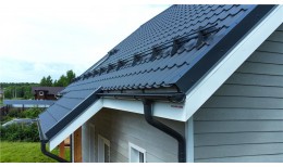 Металлочерепица классик 0,5 Satin RAL 7024 мокрый асфальт