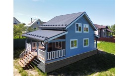 Металлочерепица классик 0,5 Satin RAL 7024 мокрый асфальт