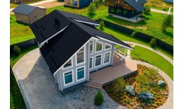 Металлочерепица классик 0,5 Satin RAL 7024 мокрый асфальт