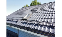 Металлочерепица классик 0,5 Satin RAL 7024 мокрый асфальт