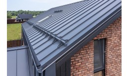 Снегозадержатель для фальцевой кровли Grand Line RAL 7024 1м