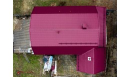 Металлочерепица классик 0,5 Satin RAL 3005 красное вино