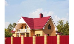 Металлочерепица классик 0,5 Satin RAL 3005 красное вино