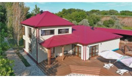 Металлочерепица классик 0,5 Satin RAL 3005 красное вино