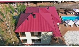 Металлочерепица классик 0,5 Satin RAL 3005 красное вино