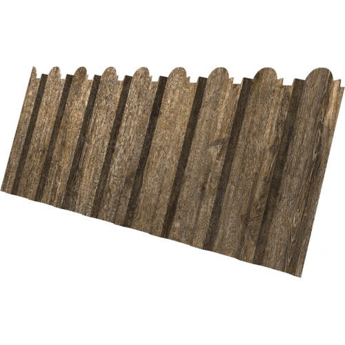 Профнастил С20B фигурный Grand Line 0,45 Print Elite Nordic Wood TwinColor