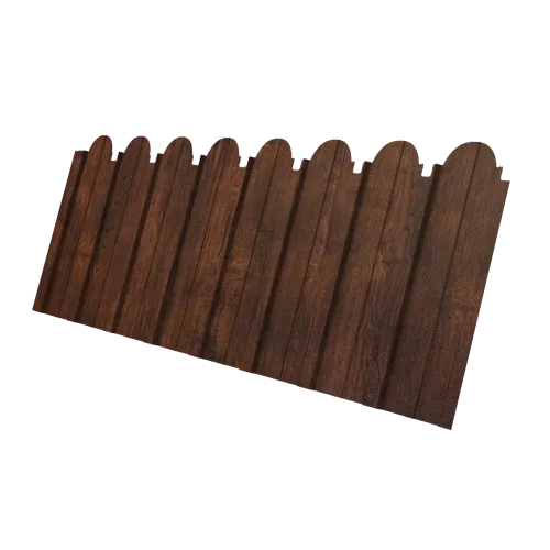 Профнастил C10A фигурный 0,4 Print Premium Cherry Wood Dark FTC