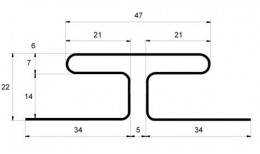 Профиль H соединительный Grand Line Color Plus персиковый (3,0м)