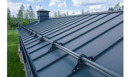 Снегозадержатель для фальцевой кровли Grand Line RAL 7024 3м