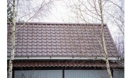 Металлочерепица камея 0,5 Satin RAL 8017 шоколад