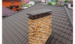 Металлочерепица камея Grand Line 0,5 GreenCoat Pural BT, matt RR 32 темно-коричневый (RAL 8019 серо-коричневый)