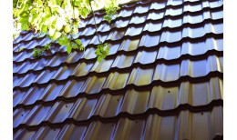 Металлочерепица квинта плюс Grand Line 0,5 Satin RAL 8017 шоколад