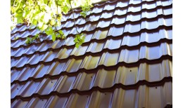 Металлочерепица квинта плюс Grand Line 0,5 Satin RAL 8017 шоколад