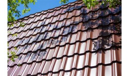 Металлочерепица квинта плюс Grand Line 0,5 Satin RAL 8017 шоколад