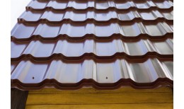 Металлочерепица квинта плюс Grand Line 0,5 Satin RAL 8017 шоколад