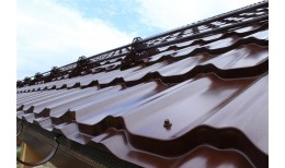 Металлочерепица квинта плюс Grand Line 0,5 Satin RAL 8017 шоколад