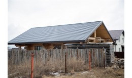 Металлочерепица квинта плюс Grand Line 0,5 Satin RAL 7024 мокрый асфальт