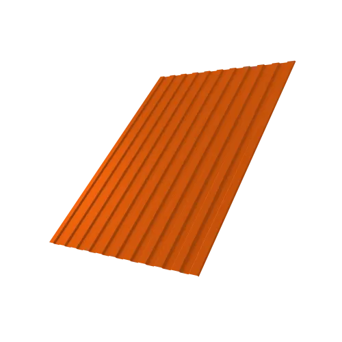 Профнастил С8A v02 Grand Line 0,45 PE RAL 2004 оранжевый