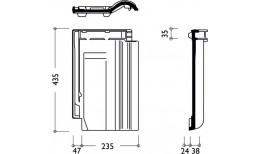 Рядовая черепица Braas Рубин 11V натуральный красный