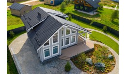 Металлочерепица классик 0,5 Rooftop Бархат RAL 7024 мокрый асфальт