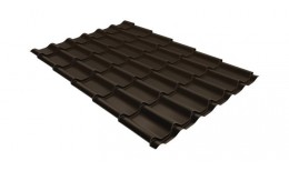 Металлочерепица классик 0,5 Rooftop Бархат RR 32 темно-коричневый