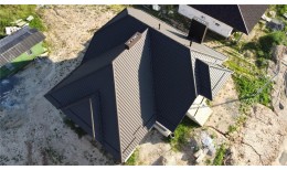 Металлочерепица квинта плюс 0,5 Rooftop Бархат RR 32 темно-коричневый