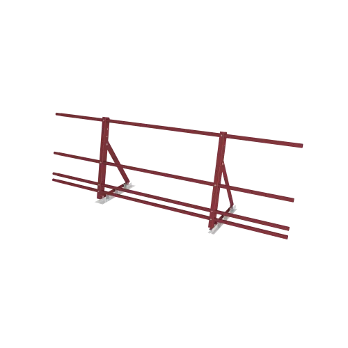 Ограждение кровельное со снегозадержателем на фальц Optima 0,65х2м RAL 3011