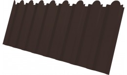 Профнастил С20B фигурный Grand Line 0,5 Satin Matt TX RR 32 темно-коричневый