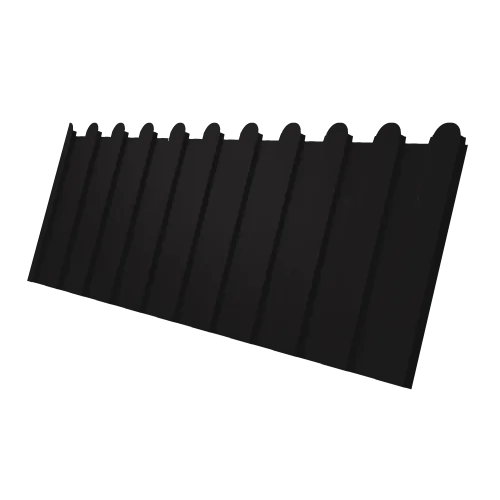 Профнастил С8A v02 фигурный Grand Line 0,45 Drap TR с пленкой RAL 9005 черный