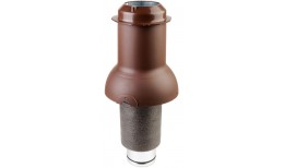 Элемент коньковый Krovent Pipe-Cone ИЗ 125 коричневый