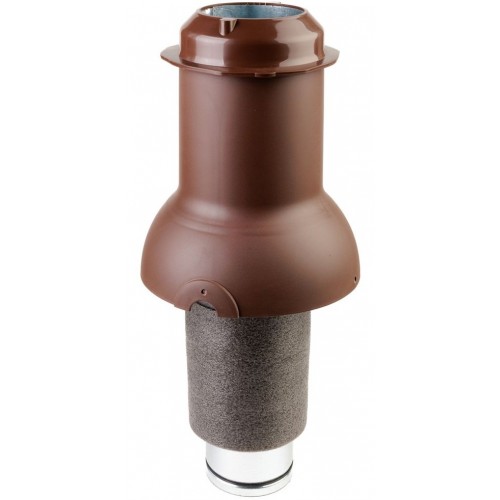 Элемент коньковый Krovent Pipe-Cone ИЗ 125 коричневый