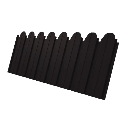 Профнастил C10B фигурный 0,5 Satin RAL 9005 черный