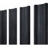 Штакетник М-образный А с прямым резом 0,45 Print Premium Grey Wood TwinColor