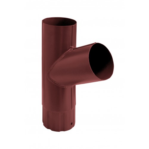 Тройник трубы New, 90 мм RAL 3011 коричнево-красный