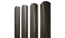 Штакетник Полукруглый Slim фигурный 0,5 Satin RR 32 темно-коричневый