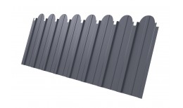 Профнастил C10A фигурный 0,5 PE RAL 7004 сигнальный серый