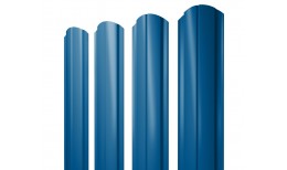 Штакетник Полукруглый Slim фигурный 0,5 Satin RAL 5005 сигнальный синий